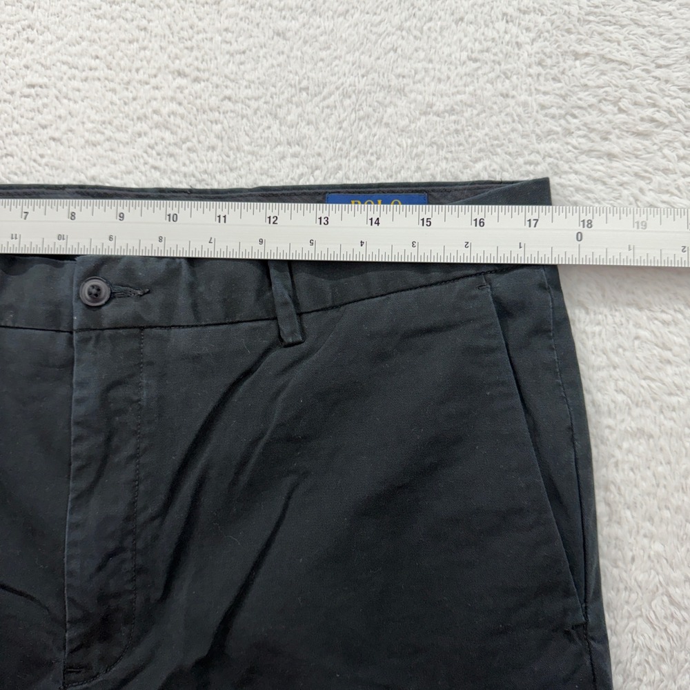Polo Ralph Lauren Mens 36x30 Black Stretch Slim Fit Chino Pants Trousers - Picture 5 of 9